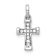 Rhodium Over 14k White Gold Small Diamond Latin Cross Pendant