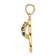14K Yellow Gold 3D September Cubic Zirconia Birthstone Flip Flop Pendant