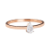 Lab Grown Diamond 10K Rose Gold Solitaire Ring, 0.20ct