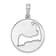 Rhodium Over Sterling Silver Polished Cape Cod Cut-out Pendant