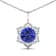 2.02ctw 14K White Gold Tanzanite and White Diamond Pendant with 18 inch
Cable Chain