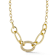 Rachel Zoe Pave CZ Graduated Open Link Chain Necklace in 14K Gold Over Brass