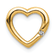 14k Yellow Gold Diamond Heart Chain Slide Pendant