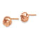 14k Rose Gold Polished Love Knot Stud Earrings