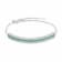 Green Emerald and White Topaz Sterling Silver 3-Row Bolo Tennis Bracelet
