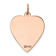 14K Rose Gold Polished Heart Shaped Disc Pendant