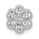 Rhodium Over 14K White Gold Lab Grown Diamond SI1/SI2, G H I, Floral
Chain Slide Pendant 0.25ctw