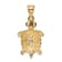 14K Yellow Gold Turtle with Ruby Eyes Pendant