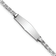 Rhodium Over 14k White Gold Soft Diamond Shape Mariner Link ID Bracelet