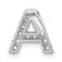 Rhodium Over 14K White Gold Diamond Letter A Initial Charm