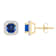 5mm Cushion Created Sapphire And Created White Sapphire 10k Yellow Gold
Halo Stud Earrings