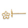 14k Yellow Gold 7mm Plumeria Stud Earrings