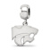 Sterling Silver Rhodium-plated LogoArt Kansas State University Small
Dangle Bead