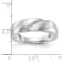 Rhodium Over 14K White Gold Diamond Trio Men's Wedding Band 0.03ctw
