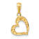 10k Yellow Gold Diamond Heart Pendant