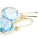 Blue Topaz 14k Yellow Gold Dangle Earrings 10.00ctw