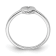 Sterling Silver Polished and Satin Cubic Zirconia Heart Children's Ring