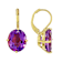 Amethyst Solitaire Drop Earrings