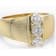 Moissanite 14k Yellow Gold Over Silver 3 Stone Ring .69ctw DEW