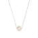 White Carved Freshwater Pearl Necklace In 14K Rose Gold