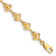 14k Yellow Gold Polished and Textured Turtle Link Bracelet