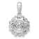 Rhodium Over 14K White Gold Lab Grown Diamond Halo Pendant 0.50ctw