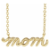 14K Yellow Gold Petite Lowercase Script mom Necklace, 18 Inches.