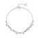 Lab Created Blue Sapphire and White Sapphire Halo Rhodium Over Sterling
Silver Sapphire Bracelet
