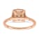 14K Rose Gold Morganite Diamond Halo Engagement Ring 1.09ctw