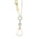White Freshwater Pearl, Aquamarine and Diamond Accent 14K Yellow Gold
Drop Pendant with Chain