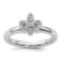 Sterling Silver Stackable Expressions Fleur De Lis Diamond Ring