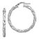 Rhodium Over Sterling Silver Satin Polished Twisted 3x35mm Hoop Earrings