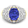 2.63ctw Violet Tanzanite and Diamond 14K Yellow Gold Halo Ring