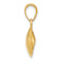 14k Yellow Gold Textured Football Profile Pendant