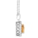 8x5mm Pear Shape Citrine and White Topaz Accent Rhodium Over Sterling
Silver Halo Pendant w/Chain