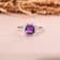 Purple Amethyst with Moissanite Accents Rhodium Over Sterling Silver
Asscher Cut Ring