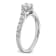 Rhodium Over 14K White Gold Lab Grown Diamond VS/SI GH, Complete
Engagement Ring 0.88ctw