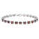Red Garnet Two-Row Bracelet In Sterling Silver 3.12ctw