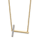 14k Yellow Gold and Rhodium Over 14k Yellow Gold Sideways Diamond
Initial T Pendant 18 Inch Necklace