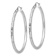 Rhodium Over 14k White Gold Diamond-Cut 1 15/16" Hoop Earrings