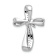 Rhodium Over 14k White Gold Diamond Cross Chain Slide Pendant