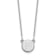Rhodium Over 14k White Gold Tiny Circle Block Letter N Initial Pendant
Cable Link 18 Inch Necklace