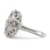 Rhodium Over Sterling Silver with 14K Accent Diamond Vintage Ring