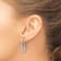 Rhodium Over 14K White Gold Lab Grown Diamond Front and Back Post Dangle Earrings
