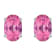 6x4mm Oval Pink Topaz 14k White Gold Stud Earrings