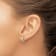 Rhodium Over 14K White Gold Lab Grown Diamond Hinged Hoop Earrings