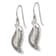 Sterling Silver Antiqued and Textured Cubic Zirconia Greek Key Leaf
Dangle Earrings