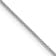 Rhodium Over 14k White Gold 0.5mm Solid Box 16 Inch Chain