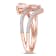 0.87ctw Morganite And 0.25ctw Diamond 10k Rose Gold 2-Stone Ring