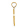 14k Yellow Gold Script Letter I Initial Pendant